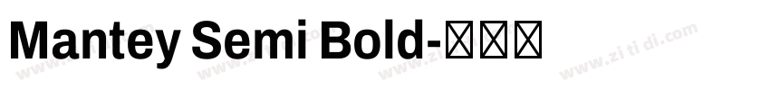 Mantey Semi Bold字体转换